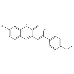 7-Bromo-3-[2-(4-methoxy-phenyl)-2-oxo-ethylidene]-3,4-dihydro-1H-quinoxalin-2-one Structure