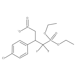 Diethyl (2-(4-chlorophenyl)-1,1-difluoro-3-nitropropyl)phosphonate结构式