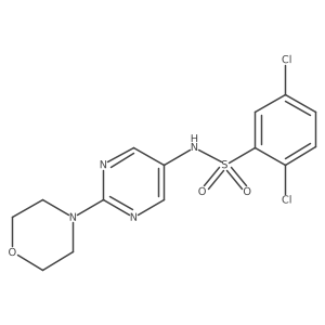 2,5-dichloro-N-(2-morpholinopyrimidin-5-yl)benzenesulfonamide结构式