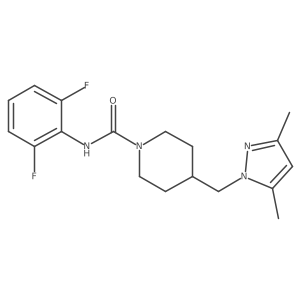 N-(2,6-difluorophenyl)-4-((3,5-dimethyl-1H-pyrazol-1-yl)methyl)piperidine-1-carboxamide Structure