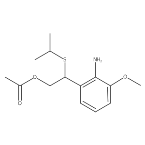 Benzeneethanol, 2-amino-3-methoxy-I(2)-[(1-methylethyl)thio]-, 1-acetate结构式