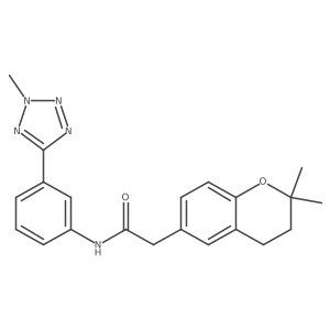 2-(2,2-dimethyl-3,4-dihydro-2H-chromen-6-yl)-N-[3-(2-methyl-2H-tetrazol-5-yl)phenyl]acetamide结构式
