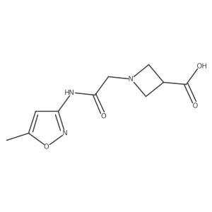 1-(2-((5-Methylisoxazol-3-yl)amino)-2-oxoethyl)azetidine-3-carboxylic acid结构式