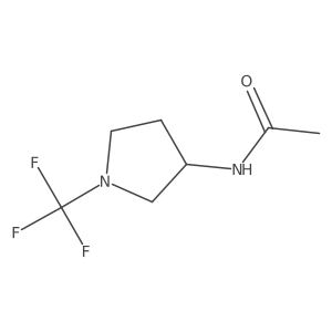 (R)-N-(1-(trifluoromethyl)pyrrolidin-3-yl)acetamide结构式
