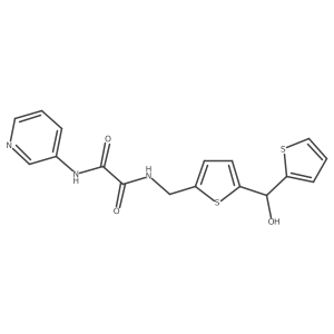 N1-((5-(hydroxy(thiophen-2-yl)methyl)thiophen-2-yl)methyl)-N2-(pyridin-3-yl)oxalamide Structure