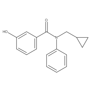 N-(cyclopropylmethyl)-3-hydroxy-N-phenylbenzamide结构式