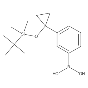 (3-(1-((tert-Butyldimethylsilyl)oxy)cyclopropyl)phenyl)boronic acid结构式