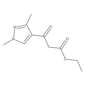 ethyl 3-(1,3-dimethyl-1H-pyrazol-4-yl)-3-oxopropanoate Structure