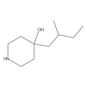 4-(2-Methylbutyl)piperidin-4-ol结构式