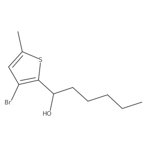 1-(3-Bromo-5-methylthiophen-2-yl)hexan-1-ol结构式