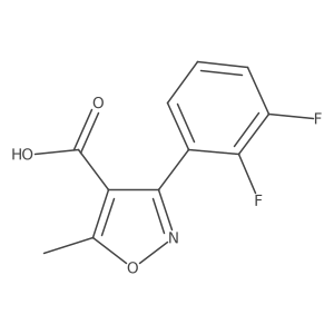 3-(2,3-Difluorophenyl)-5-methylisoxazole-4-carboxylic acid结构式