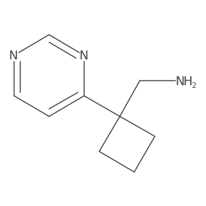 [1-(Pyrimidin-4-yl)cyclobutyl]methanamine Structure
