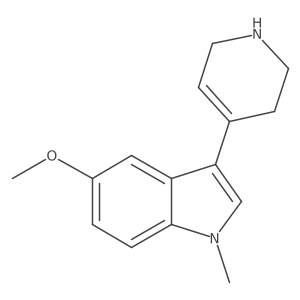 5-methoxy-1-methyl-3-(1,2,3,6-tetrahydropyridin-4-yl)-1H-indole结构式