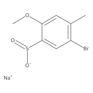 Sodium 5-bromo-2-methoxy-4-methylbenzene-1-sulfinate结构式