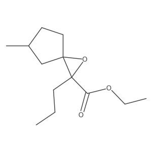 Ethyl 5-methyl-2-propyl-1-oxaspiro[2.4]heptane-2-carboxylate结构式