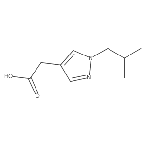 2-[1-(2-methylpropyl)-1H-pyrazol-4-yl]acetic acid Structure