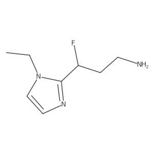 3-(1-ethyl-1H-imidazol-2-yl)-3-fluoropropan-1-amine Structure