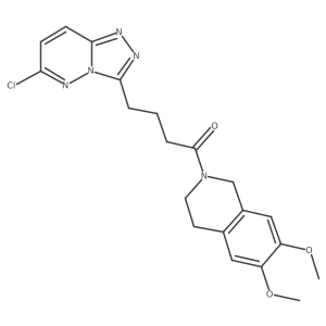 4-(6-chloro[1,2,4]triazolo[4,3-b]pyridazin-3-yl)-1-(6,7-dimethoxy-3,4-dihydroisoquinolin-2(1H)-yl)butan-1-one结构式
