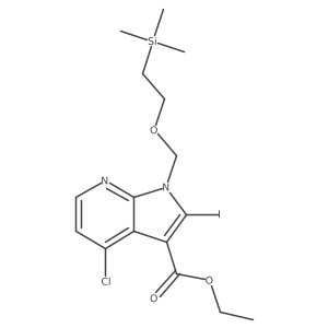 Ethyl 4-chloro-2-iodo-1-[[2-(trimethylsilyl)ethoxy]methyl]-1H-pyrrolo[2,3-b]pyridine-3-carboxylate结构式