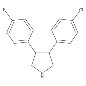 3-(4-Chlorophenyl)-4-(4-fluorophenyl)pyrrolidine Structure