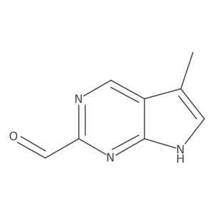 5-Methyl-7H-pyrrolo[2,3-d]pyrimidine-2-carbaldehyde Structure