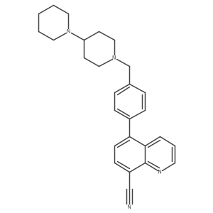 5-(4-([1,4'-Bipiperidin]-1'-ylmethyl)phenyl)quinoline-8-carbonitrile Structure