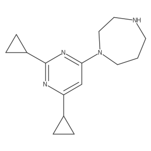 1-(2,6-Dicyclopropylpyrimidin-4-yl)-1,4-diazepane结构式