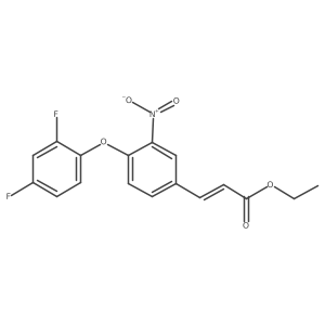 Ethyl 3-[4-(2,4-difluorophenoxy)-3-nitrophenyl]-2-propenoate Structure