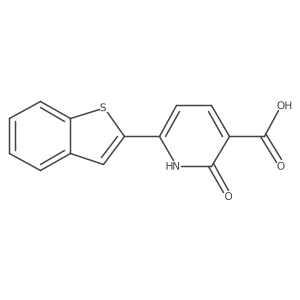 6-Benzo[b]thien-2-yl-1,2-dihydro-2-oxo-3-pyridinecarboxylic acid结构式