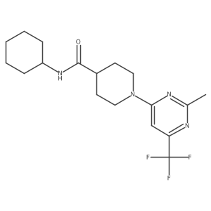 N-cyclohexyl-1-[2-methyl-6-(trifluoromethyl)pyrimidin-4-yl]piperidine-4-carboxamide Structure