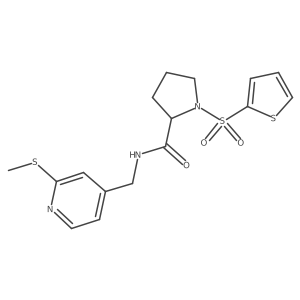 N-{[2-(methylsulfanyl)pyridin-4-yl]methyl}-1-(thiophene-2-sulfonyl)pyrrolidine-2-carboxamide Structure