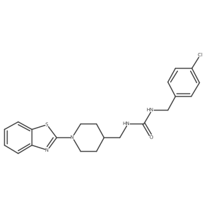 1-((1-(Benzo[d]thiazol-2-yl)piperidin-4-yl)methyl)-3-(4-chlorobenzyl)urea Structure