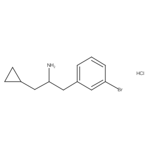 1-(3-Bromophenyl)-3-cyclopropylpropan-2-amine hydrochloride Structure