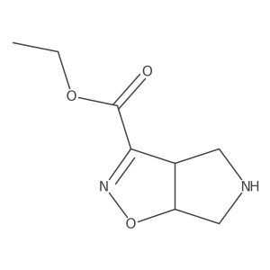 rac-ethyl (3aR,6aS)-3aH,4H,5H,6H,6aH-pyrrolo[3,4-d][1,2]oxazole-3-carboxylate Structure