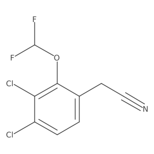 3,4-Dichloro-2-(difluoromethoxy)phenylacetonitrile Structure
