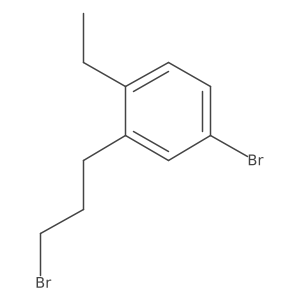 4-Bromo-2-(3-bromopropyl)-1-ethylbenzene结构式