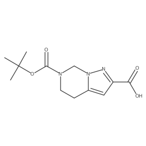 6-[(2-methylpropan-2-yl)oxycarbonyl]-5,7-dihydro-4H-pyrazolo[1,5-c]pyrimidine-2-carboxylic acid结构式