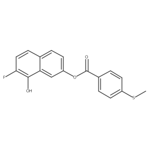 7-Fluoro-8-hydroxynaphthalen-2-yl 4-(methylthio)benzoate结构式