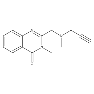 3-Methyl-2-[[methyl(prop-2-ynyl)amino]methyl]quinazolin-4-one Structure