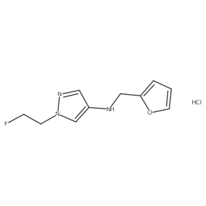 1-(2-fluoroethyl)-N-(2-furylmethyl)-1H-pyrazol-4-amine结构式