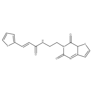 (Z)-N-[2-(2,4-dioxo-4aH-thieno[3,2-d]pyrimidin-3-yl)ethyl]-3-thiophen-2-ylprop-2-enamide结构式