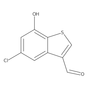 Benzo[b]thiophene-3-carboxaldehyde, 5-chloro-7-hydroxy-结构式