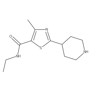 N-ethyl-4-methyl-2-(piperidin-4-yl)thiazole-5-carboxamide Structure
