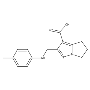 2-{[(4-methylphenyl)amino]methyl}-5,6-dihydro-4H-pyrrolo[1,2-b]pyrazole-3-carboxylic acid结构式
