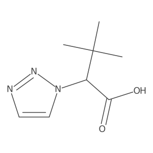 3,3-Dimethyl-2-(triazol-1-yl)butanoic acid结构式