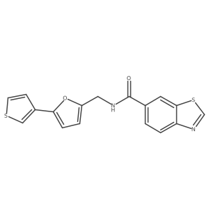 N-((5-(thiophen-3-yl)furan-2-yl)methyl)benzo[d]thiazole-6-carboxamide Structure