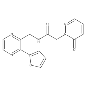 N-{[3-(furan-2-yl)pyrazin-2-yl]methyl}-2-(6-oxo-1,6-dihydropyridazin-1-yl)acetamide结构式