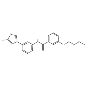 2-(2-methoxyethoxy)-N-(3-(2-methylthiazol-4-yl)phenyl)isonicotinamide结构式