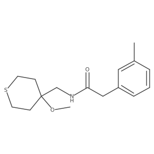 N-((4-methoxytetrahydro-2H-thiopyran-4-yl)methyl)-2-(m-tolyl)acetamide结构式