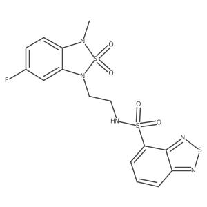 N-(2-(6-fluoro-3-methyl-2,2-dioxidobenzo[c][1,2,5]thiadiazol-1(3H)-yl)ethyl)benzo[c][1,2,5]thiadiazole-4-sulfonamide Structure